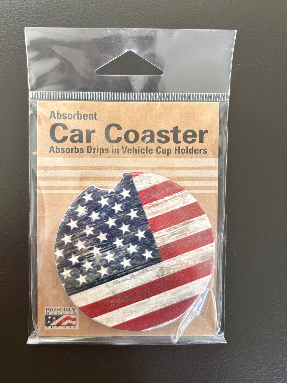 American Flag Absorbent Car Coaster